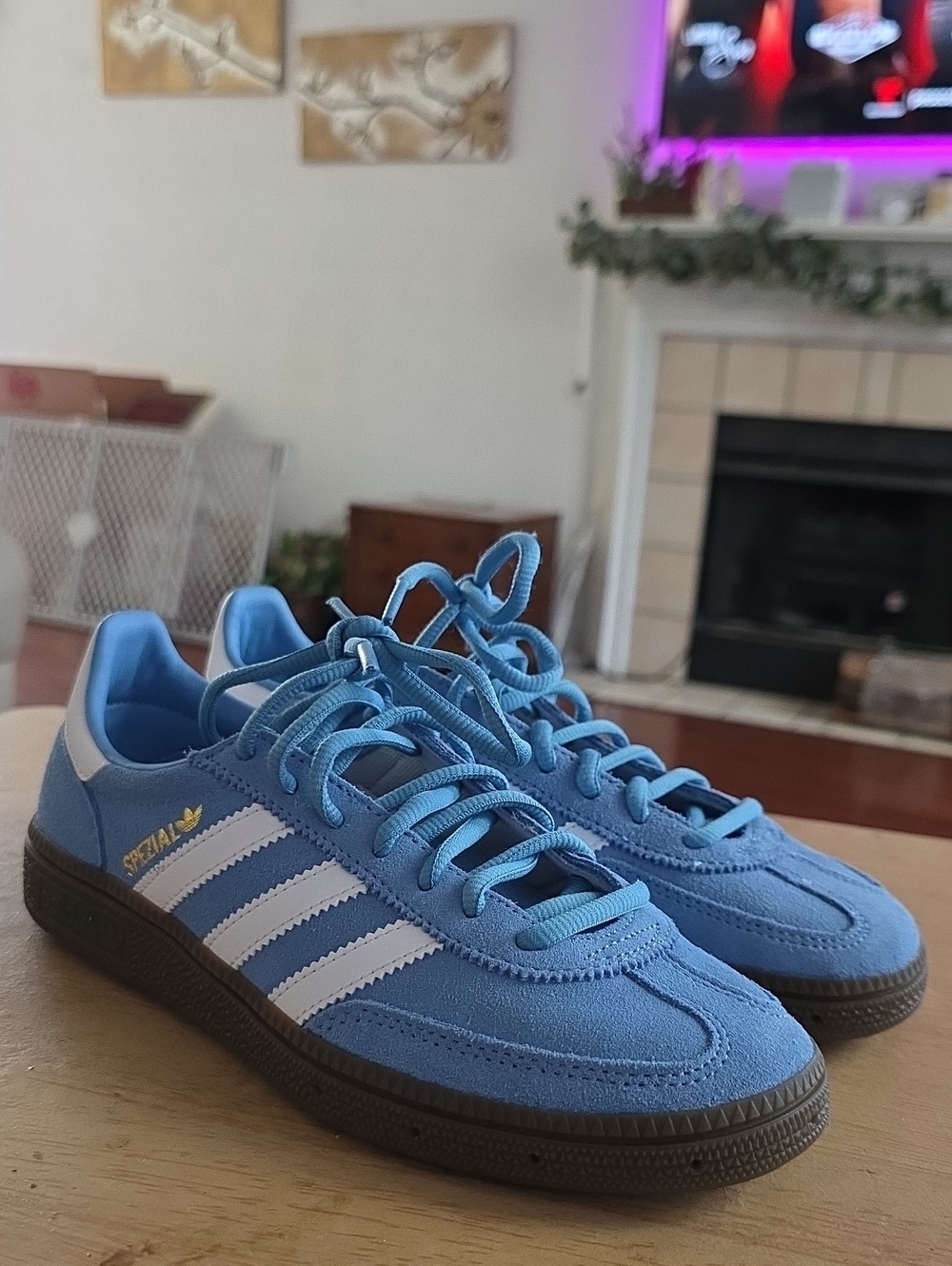 Adidas Spezial Originals Blue Cloud White Sneakers NEW - Picture 2 of 7